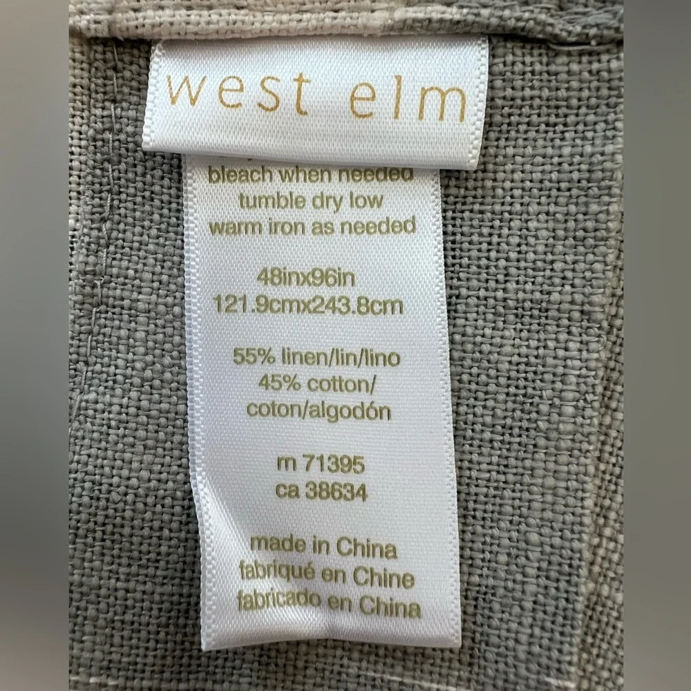 West Elm Gray Curtains with Grommets